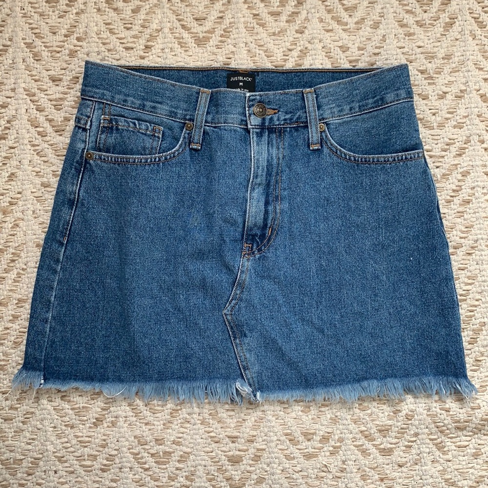 Denim mini skirt